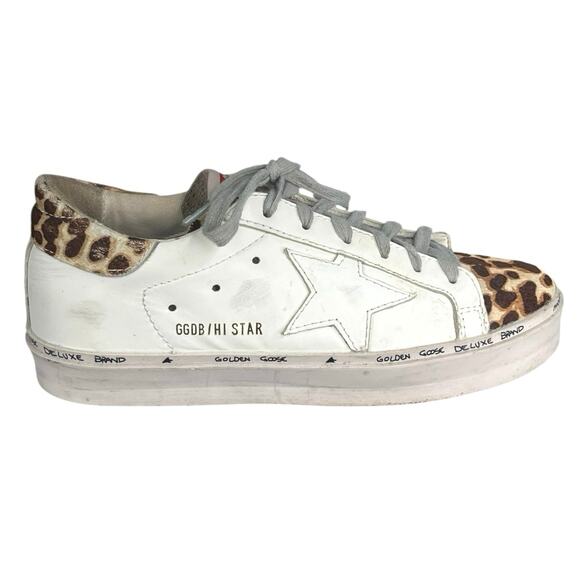 Golden Goose Shoes - Golden Goose Women’s Hi Star White Leopard Print Sneaker Size 38 US 8